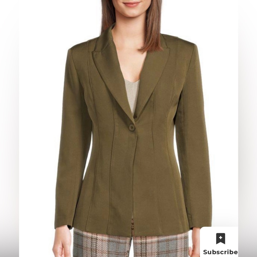 Area Stars Claire Peak Lapel Crepe Blazer Size Large